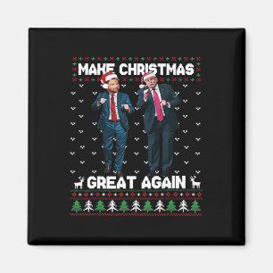 Aimant Père Noël Trump dansant et DJ Vance rendent Noël g