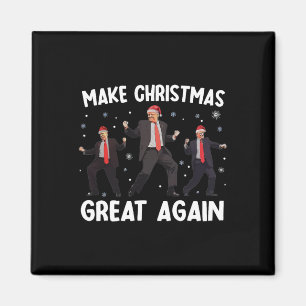 Aimant Père Noël Trump Danse Faire Noël Grande Encore Noë