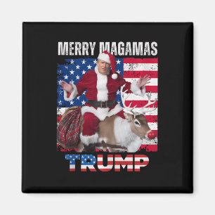 Aimant Père Noël Trump Humour de Noël drôle Trump réservo