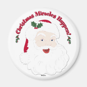 Aimant Père Noël vintage Les miracles de Noël se produise