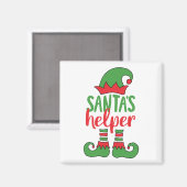 Aimant Père Noël's Helper Cute Cartoon Elf Dessin Cute El (Recto/Verso)