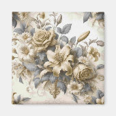 Aimant Perfection florale Jaune antique (Devant)