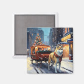 Aimant Période de fêtes d'Akita de Noël (Recto/Verso)