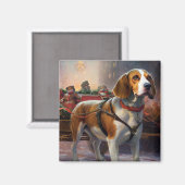 Aimant Période de fêtes de Noël Beagle (Recto/Verso)