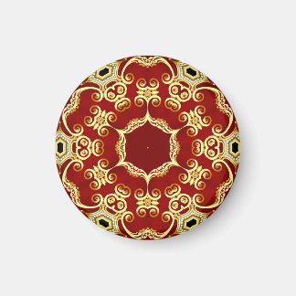Aimant Perle d'or : illustration de cadre décoratif.