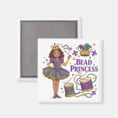 Aimant Perle Princess - Mardi Gras (Recto/Verso)