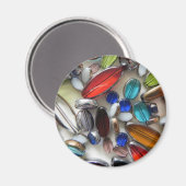 Aimant perles de cristal multicolores (Recto/Verso)