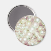 Aimant Perles et marguerite rose (Recto/Verso)