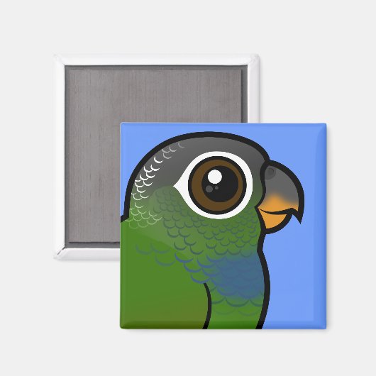 Aimant Perroquet à tête grasse (Recto/Verso)