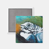 Aimant Perroquet bleu (Recto/Verso)