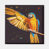 Aimant Perroquet de Macaw jaune (Devant)