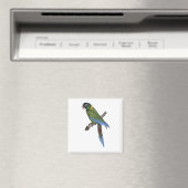 Aimant Perroquet vert Macaw Art fin peinture nature (In Situ (Lave-vaisselle))