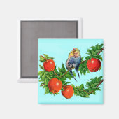 Aimant perroquets amoureux (Recto/Verso)