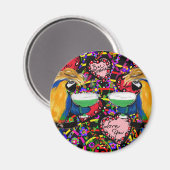 Aimant Perroquets de la Saint-Valentin (Recto/Verso)