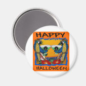 AIMANT PERROQUETS D'HALLOWEEN (Recto/Verso)
