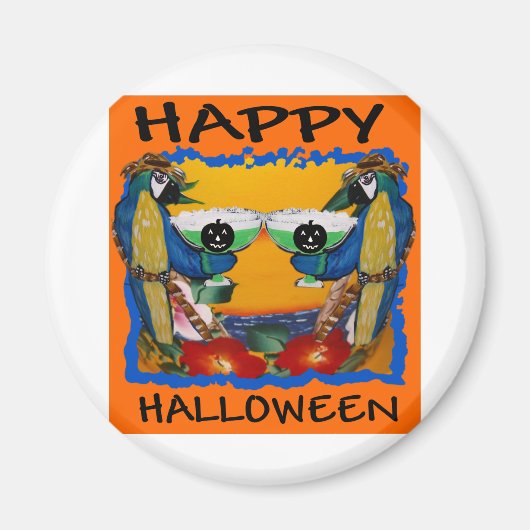 AIMANT PERROQUETS D'HALLOWEEN (Devant)
