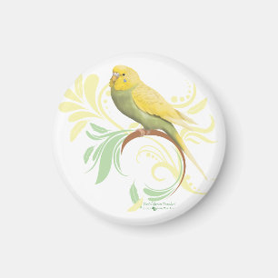 Aimant Perruche verte en pastel
