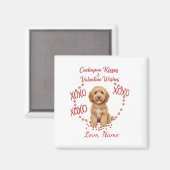 Aimant Personalised Cockapoo Kisses Valentine Wishes (Recto/Verso)