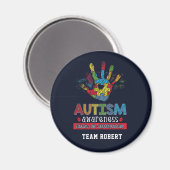 Aimant Personalized Autism Awareness Educate Advocate (Recto/Verso)