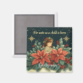 Aimant Personalized Biblical Nativity Child & Verse (Recto/Verso)