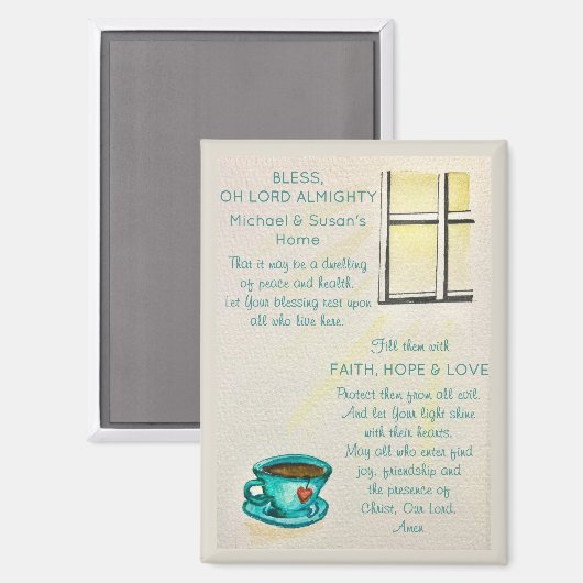 Aimant Personalized Bless This Home – Prayer (Recto/Verso)