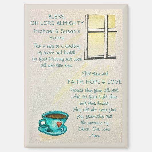 Aimant Personalized Bless This Home – Prayer (Recto)