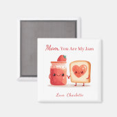 Aimant Personalized Cute Strawberry Jam Mothers Day Gift (Recto/Verso)