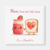Aimant Personalized Cute Strawberry Jam Mothers Day Gift (Devant)