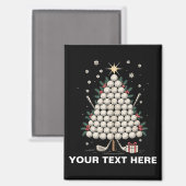 Aimant Personalized Golf Christmas Tree Equipment Family (Recto/Verso)