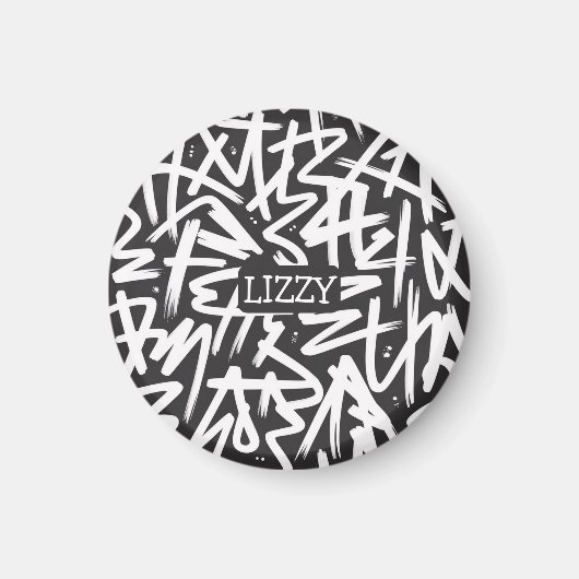 Aimant Personalized Graffiti Name Pattern — Custom Urban (Devant)