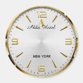 Aimant Personalized Hotel Name Luxury Gold Silver  (Devant)