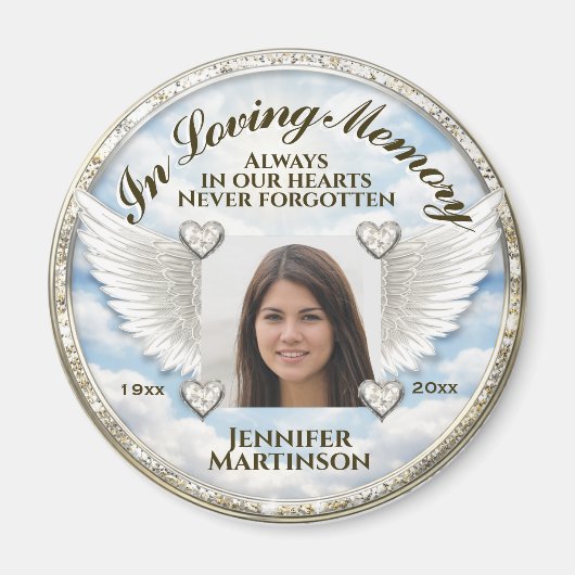 Aimant Personalized In Loving Memory Photo Template (Devant)
