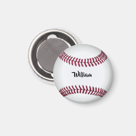 Aimant Personalized Name Baseball (Recto/Verso)
