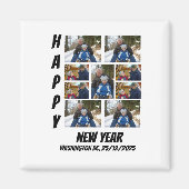 Aimant Personalized New year 9 Photo Collage (Devant)