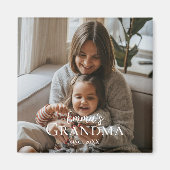 Aimant Personalized Photo & Custom Text Grandma Since -  (Devant)