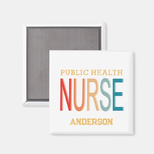 Aimant Personalized Public health nurse RN gifts (Recto/Verso)