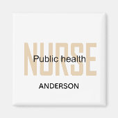 Aimant Personalized Public health nurse RN gifts (Devant)