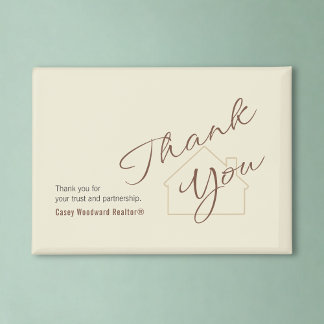 Aimant Personalized Realtor Thank You Minimalist Script 