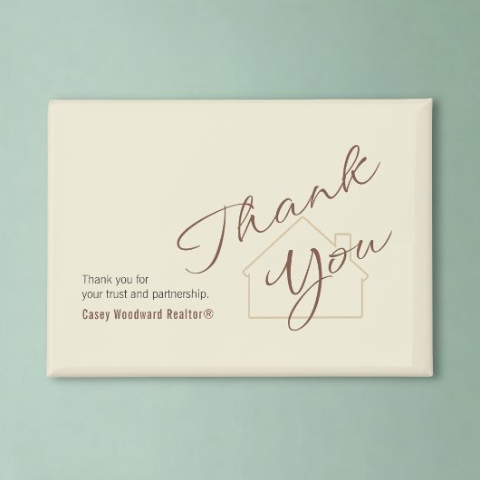 Aimant Personalized Realtor Thank You Minimalist Script 