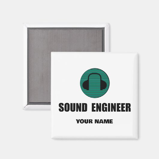 Aimant Personalized Sound Engineer Audio Engineering (Recto/Verso)