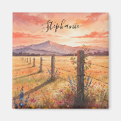 Aimant Personalized Sunset Wildflower (Devant)