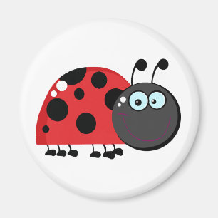 Aimant Personnage de dessin animé de coccinelle
