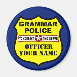 Aimant personnalisable de police de grammaire