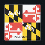 Aimant Personnalisable Enregistrer la date Mariage MD Mag<br><div class="desc">Mariage Maryland Enregistrer l'aimant de date</div>