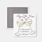 Aimant Personnalisable Enregistrer La Date Toast (Recto/Verso)