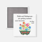 Aimant Personnalisable Enregistrer l'aimant de date, boît (Recto/Verso)