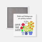 Aimant Personnalisable Enregistrer l'aimant de date, les (Recto/Verso)