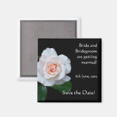 Aimant Personnalisable Enregistrer l'aimant de date, Rose (Recto/Verso)