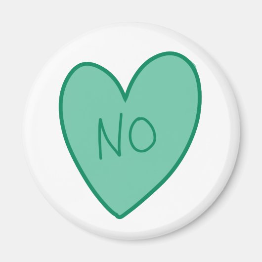 Aimant Personnalisable Funny No Candy Heart (Devant)