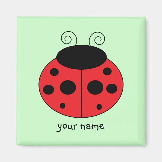 Aimant personnalisable Ladybug (Devant)
